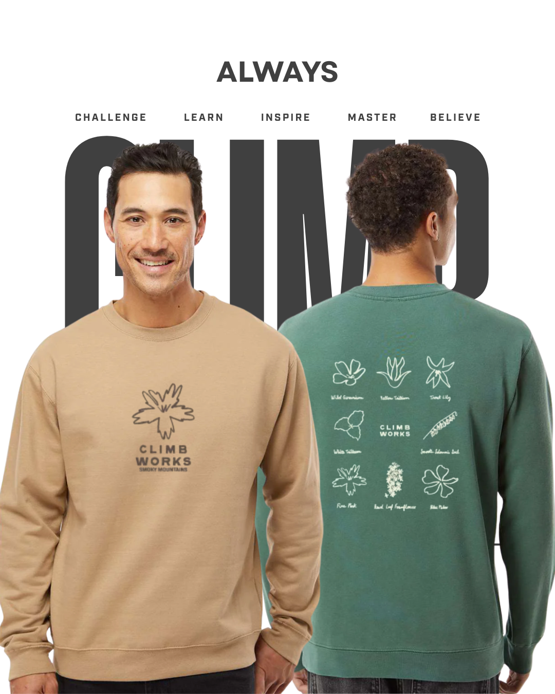 Smoky Mountain Flora Crewneck